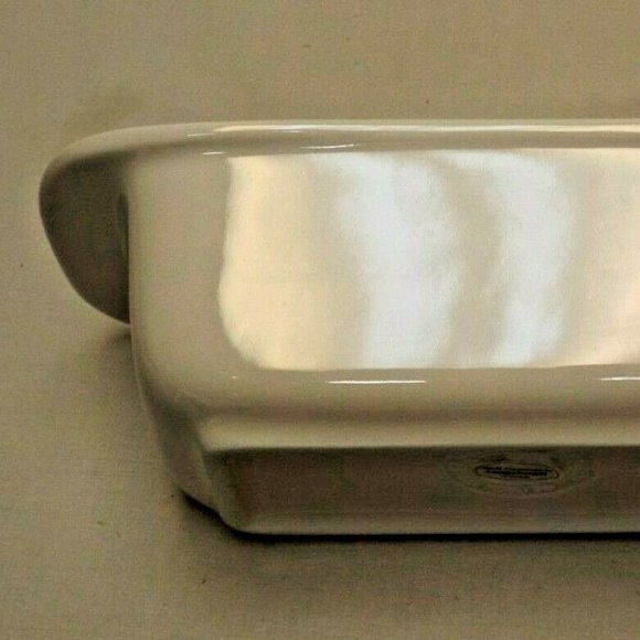 Longaberger Pottery Woven Traditions Heirloom Ivory Small Loaf Dish - Picture 6 of 11